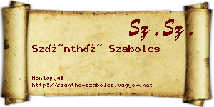 Szánthó Szabolcs névjegykártya