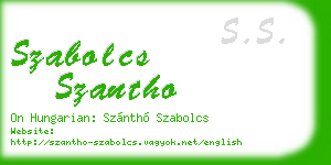 szabolcs szantho business card